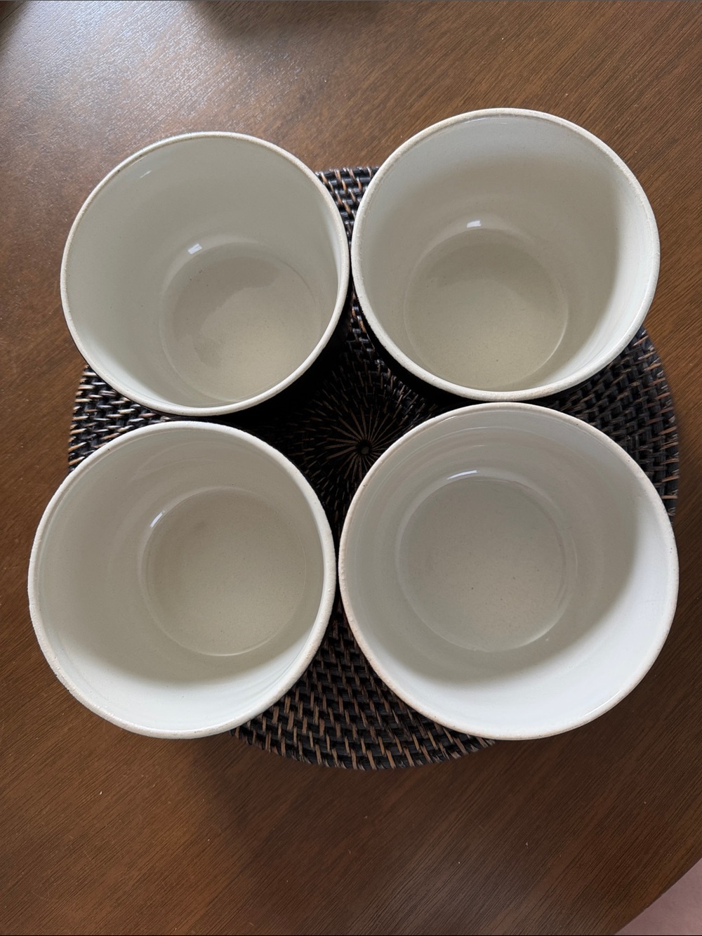 West Elm Kaloh Cereal Ceramic Serving Bowls (Black) - Set of 4
